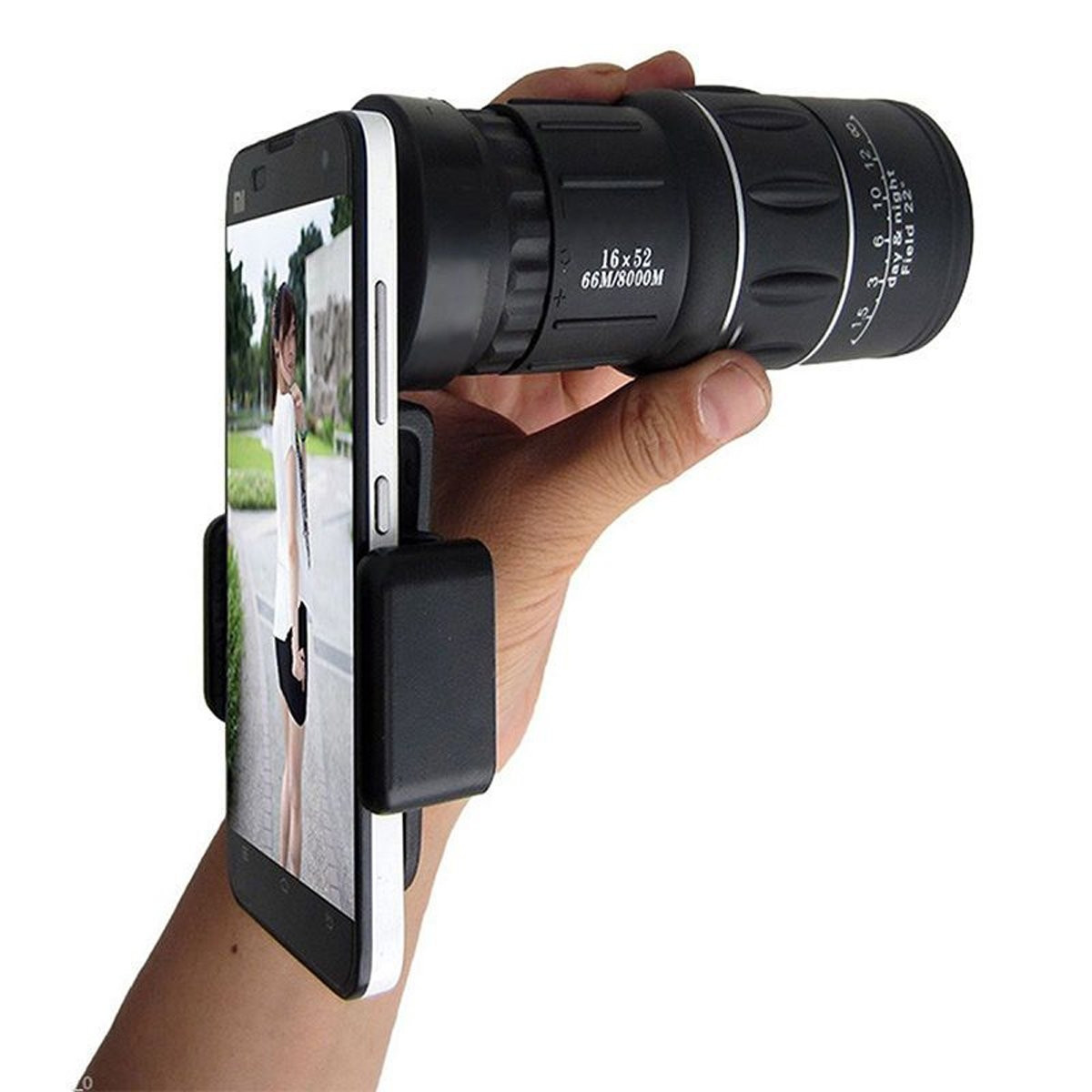 16x52 Zoom távcső, teleobjektív mobiltelefonra
